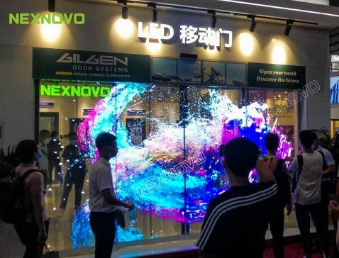 晶泓NS系列LED玻璃移動(dòng)門燃爆中國建博會(huì)現(xiàn)場(chǎng)