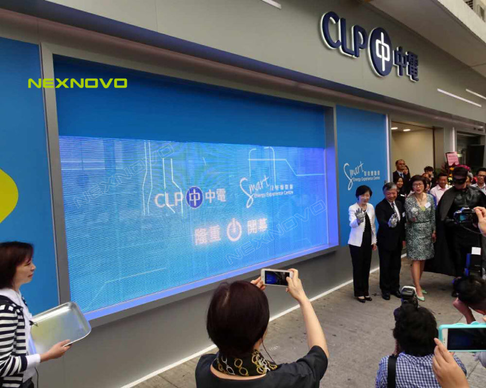 香港CLP中電櫥窗透明LED顯示屏項(xiàng)目(圖1)