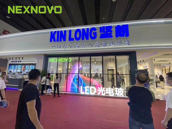 晶泓LED光電玻璃屏，建博會大放異彩，燃爆展會現(xiàn)場！(圖7)